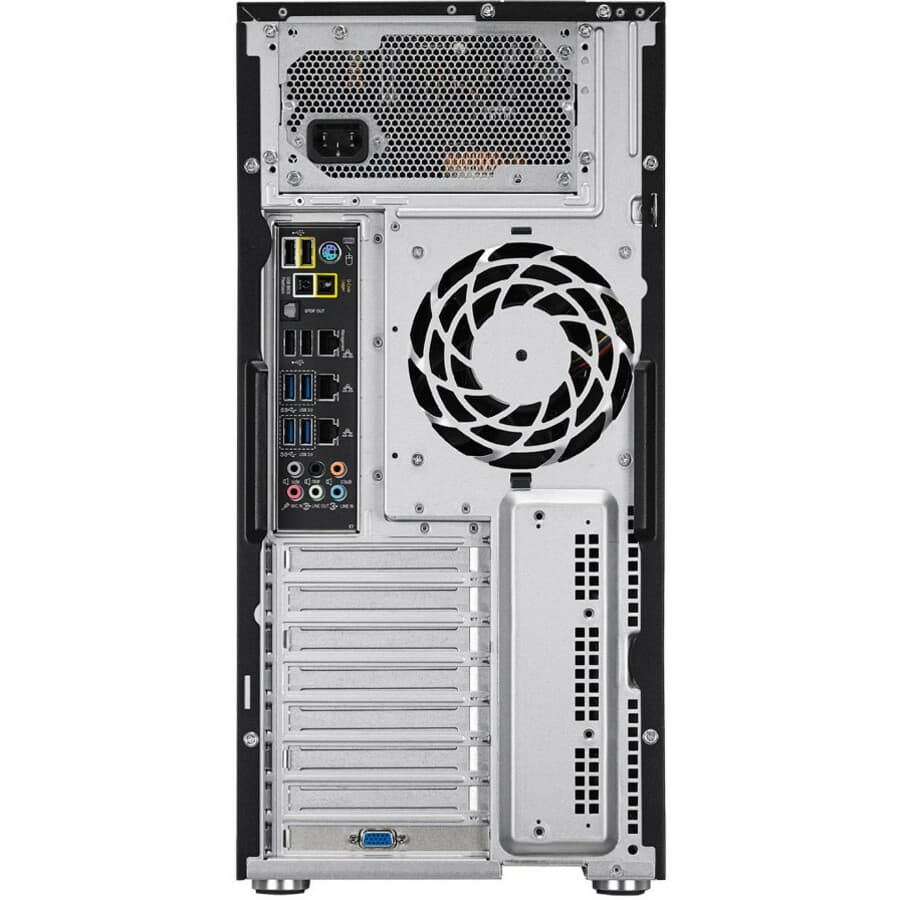 ASUS TS700-E8-PS4 V2 dual-socket tower server with 32 GB LRDIMM and 10 SATA drive bays