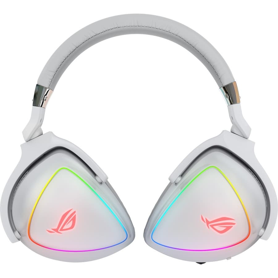ROG DELTA WHITE EDITION ON EAR WIRED GAMING HEADSET MIC RGB LIGHTING NOISE CANCE view 9