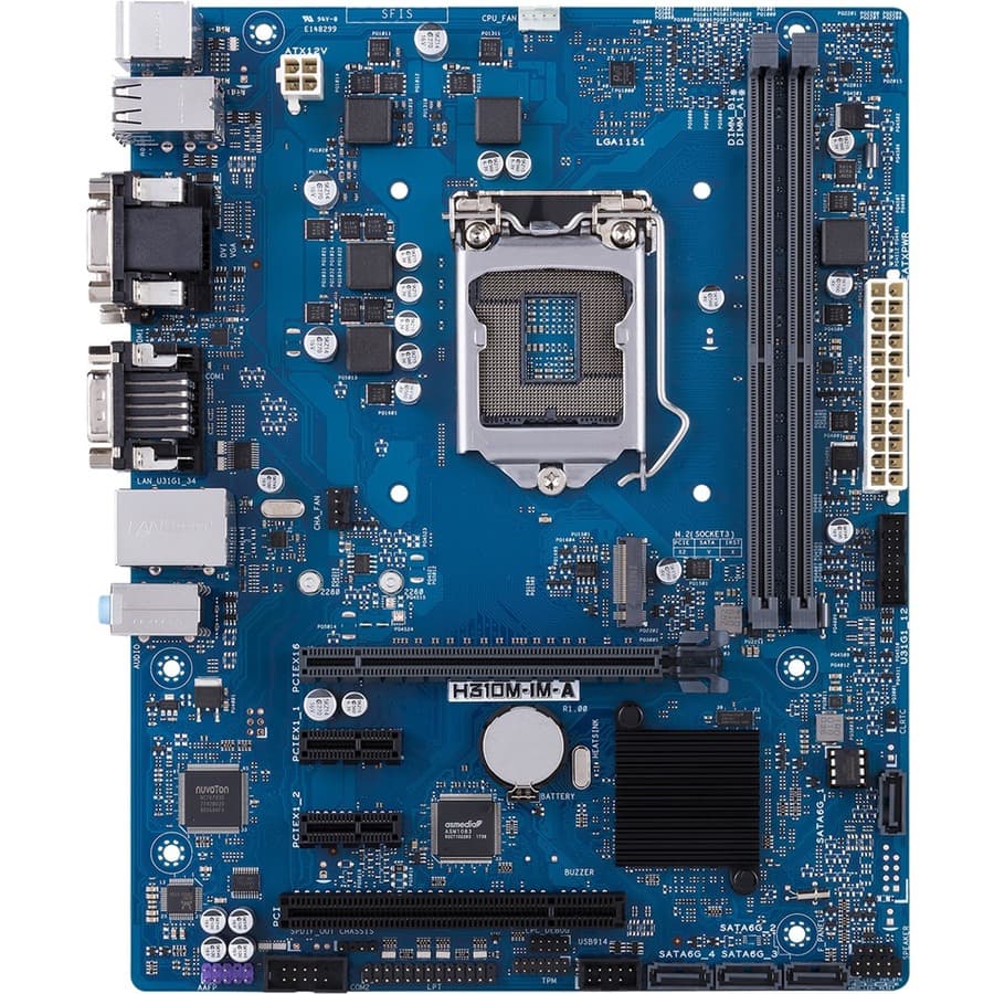 ASUS H310M-IM-A Micro-ATX motherboard with Intel H310 chipset and LGA 1151 socket