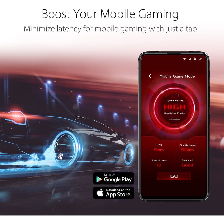 ASUS RT-AX82U AX5400 dual-band WiFi 6 gaming router with AURA RGB lighting