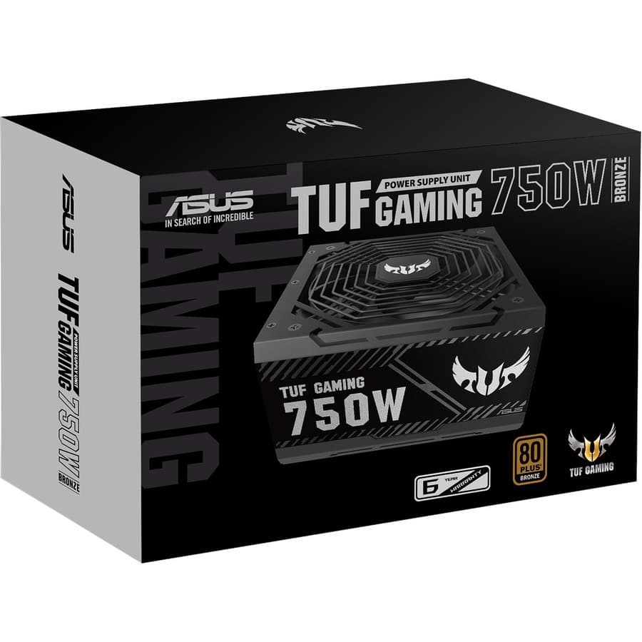 ASUS TUF Gaming 750W Bronze power supply with 0 dB technology for quiet desktop builds