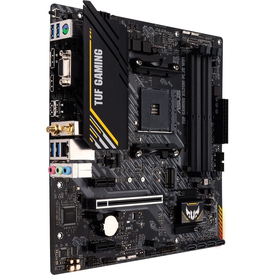 ASUS TUF GAMING A520M-PLUS WIFI MicroATX motherboard for AMD AM4 Ryzen systems