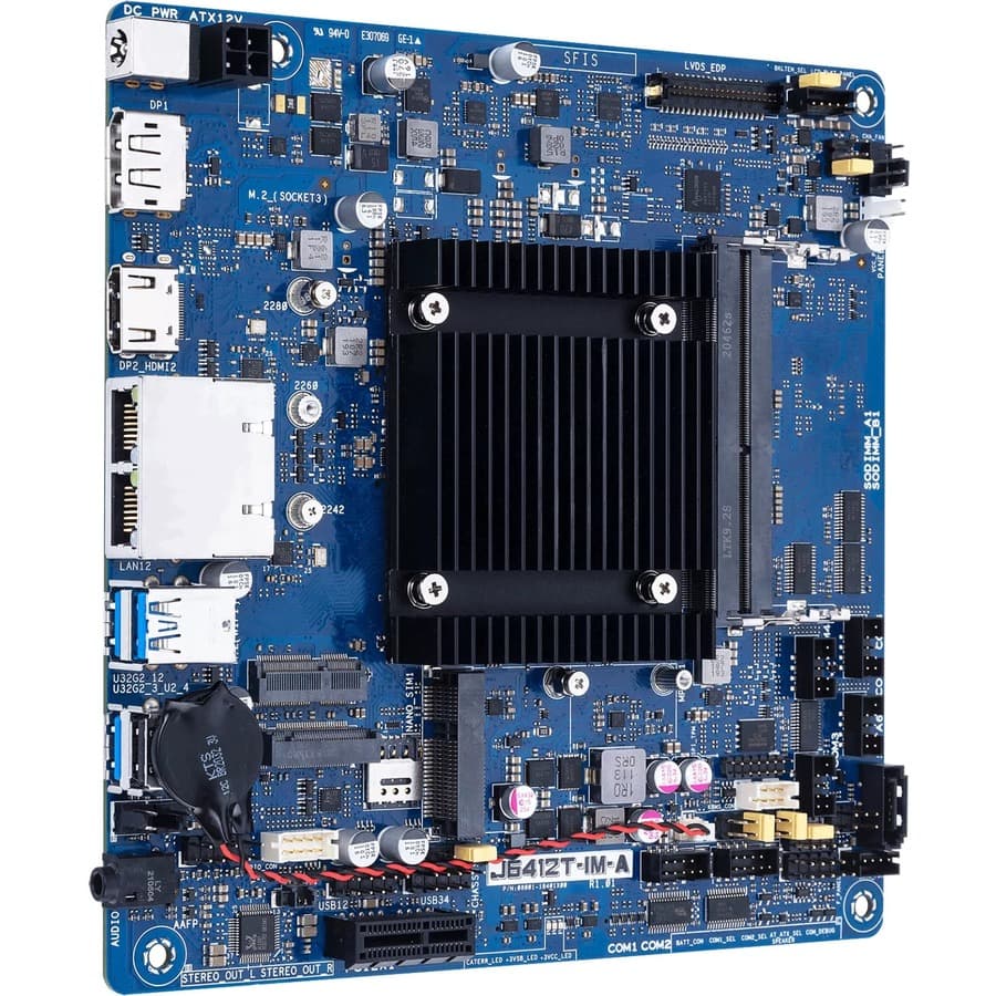 ASUS J6412T-IM-A fanless Mini-ITX industrial motherboard for Intel Celeron J6412 systems