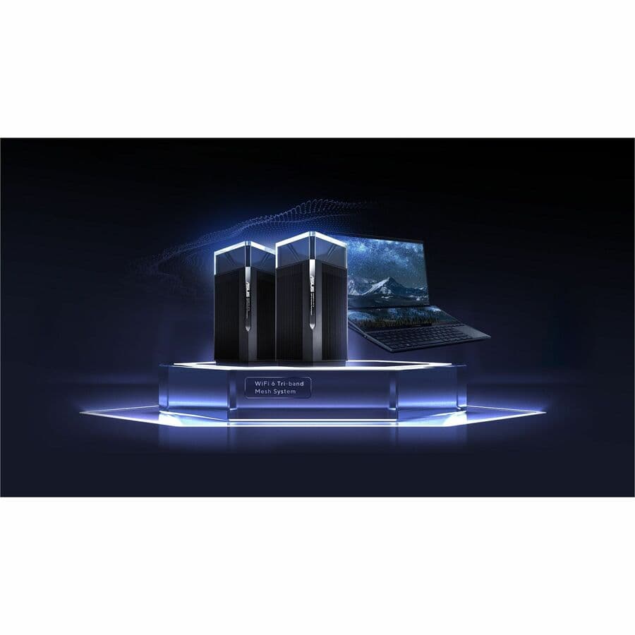 ASUS ZenWiFi Pro XT12 2-pack tri-band Wi‑Fi 6 mesh system for whole-home coverage