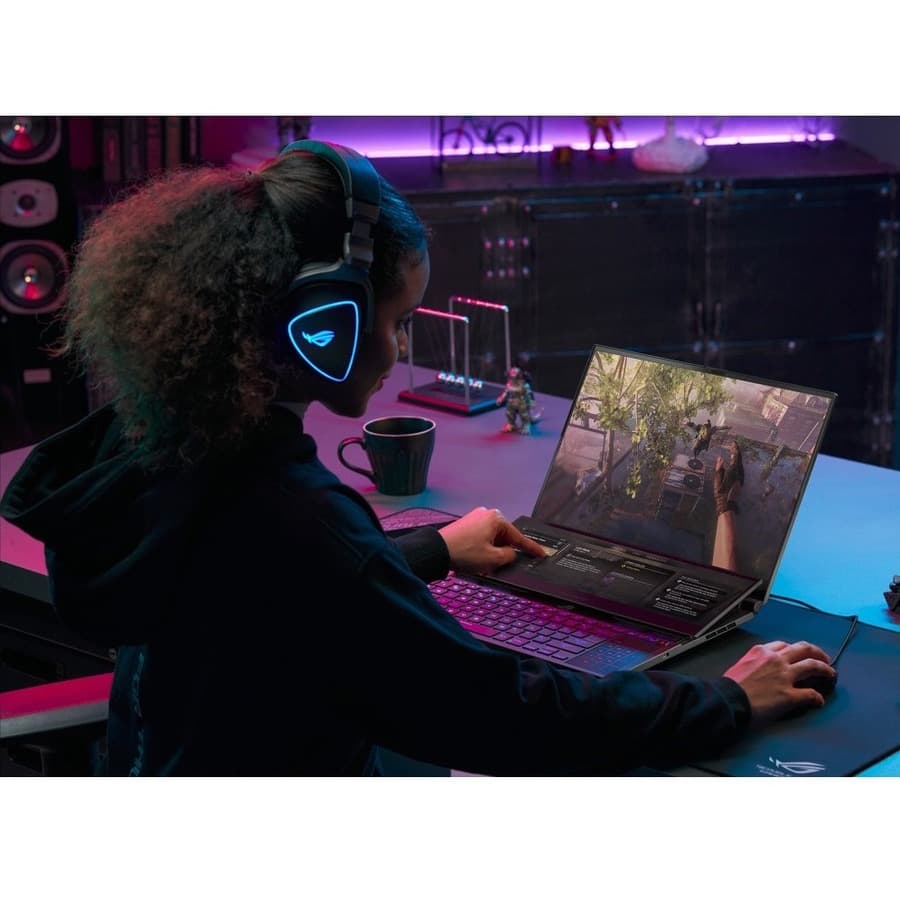 ASUS Zephyrus Duo 16 laptop with AMD Ryzen 9 7945HX dual-screen design