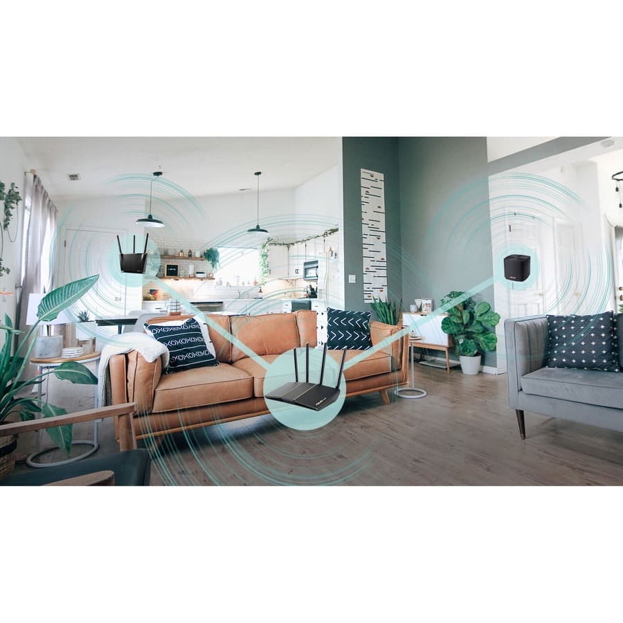 ASUS RT-AX57 dual-band Wi-Fi 6 router with AiMesh support for home networking