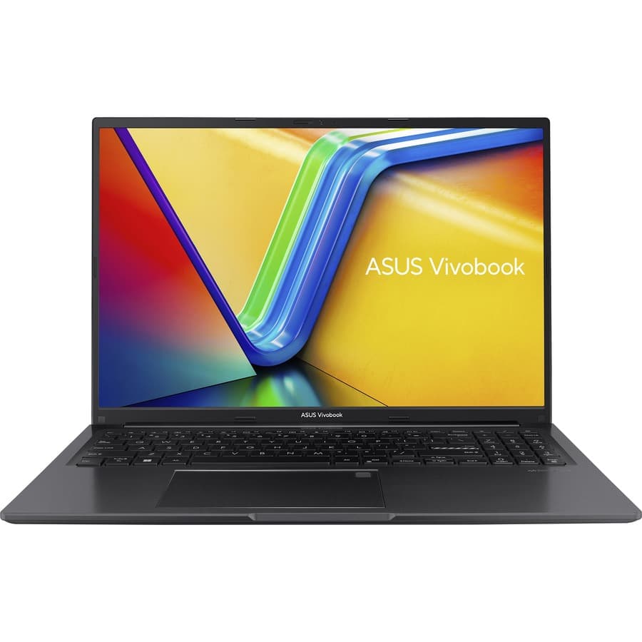 ASUS Vivobook 16 business laptop in black with 16-inch WUXGA display, Ryzen 7 7730U, 16 GB RAM, and 1 TB SSD