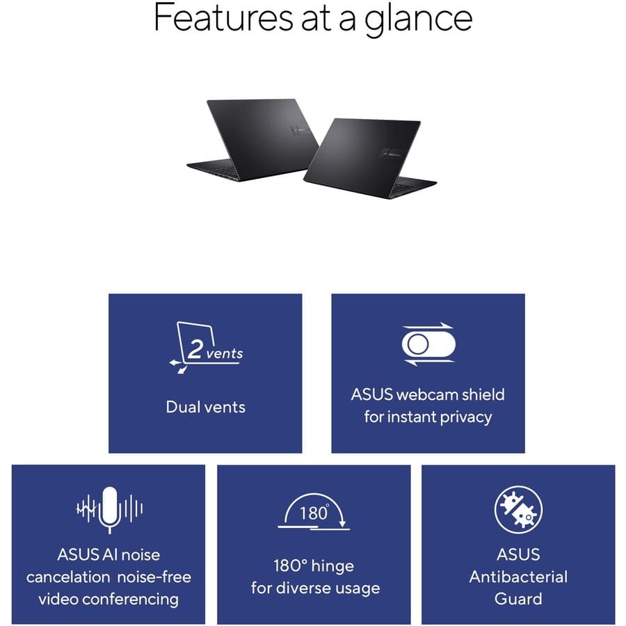 ASUS 16-inch laptop with Intel Core i7-13700H, 16 GB RAM, and 1 TB SSD