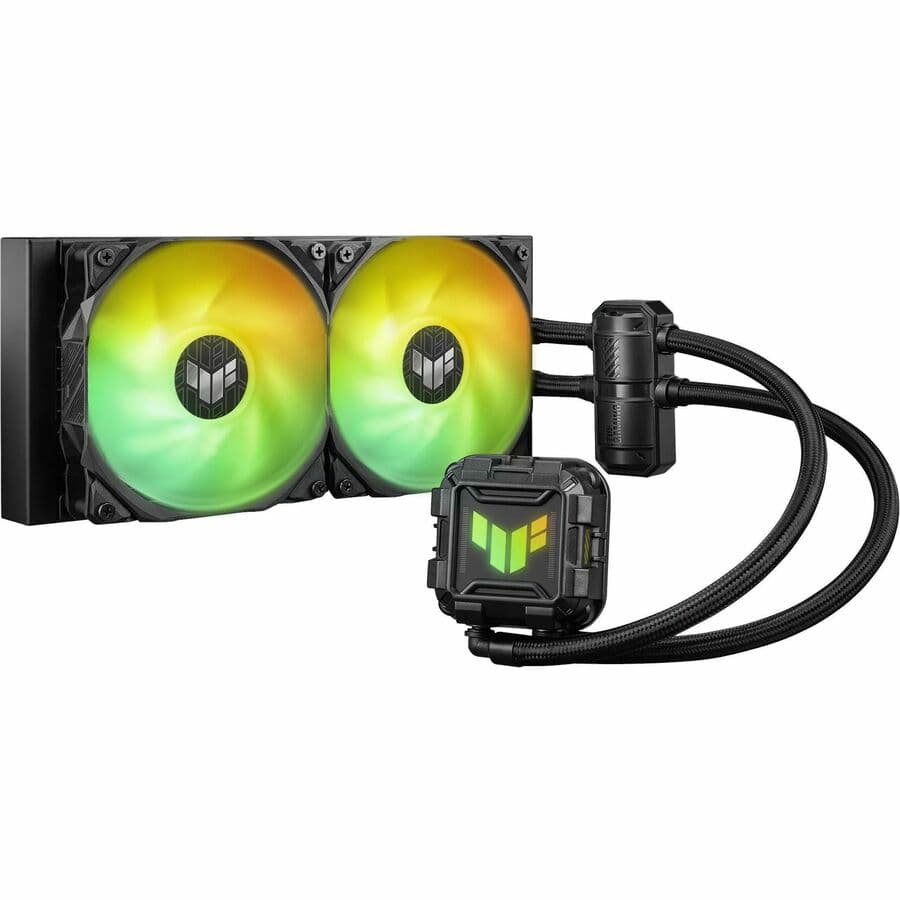 ASUS TUF Gaming LC II 240 ARGB AIO CPU cooler with dual 120 mm fans
