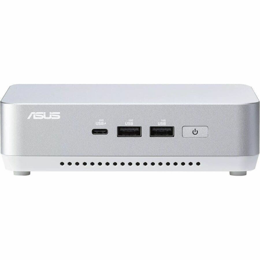 ASUS RNUC14RVSU700001I white Mini PC with Intel Arc Graphics and rear HDMI port