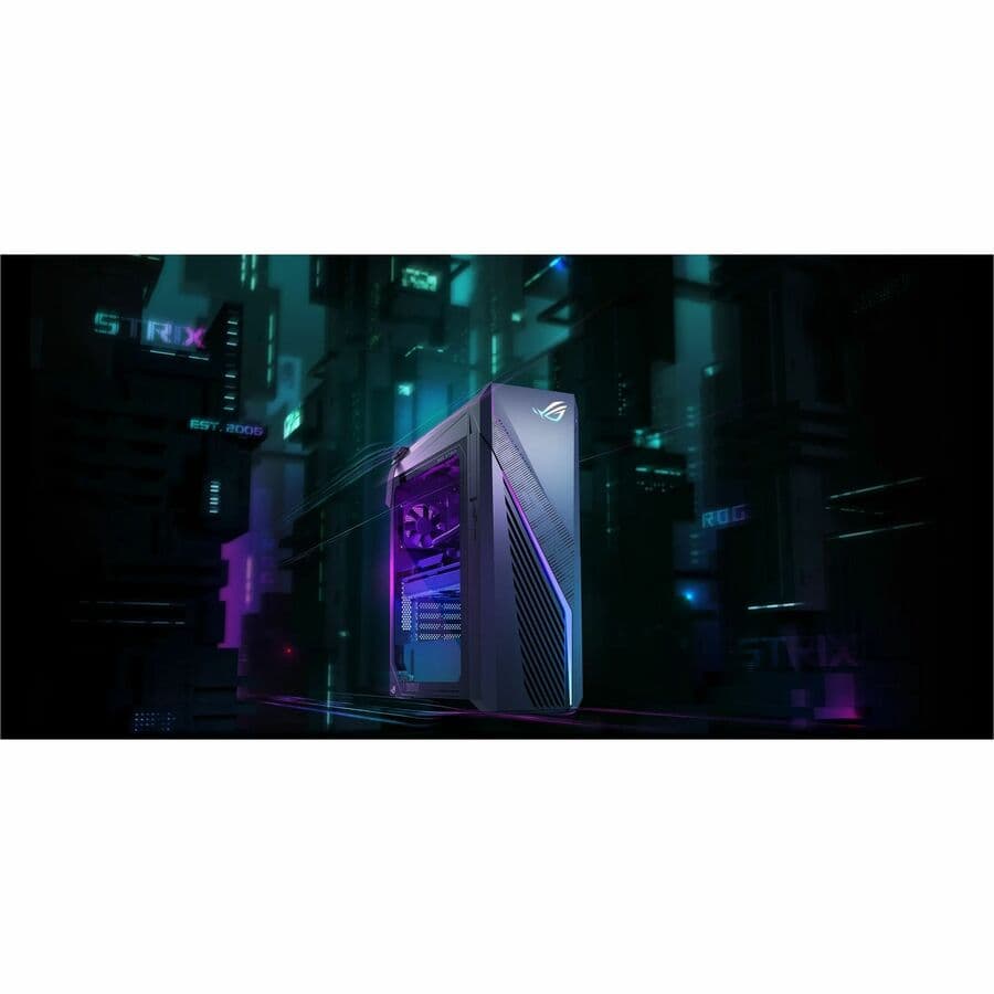 ASUS ROG tower desktop with Intel Core i7-14700F, NVIDIA GeForce RTX 4060, 16 GB RAM, and 1 TB SSD