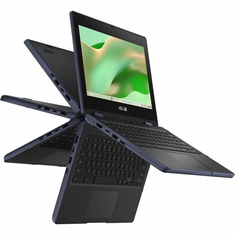 ASUS Chromebook in grey with 11.6-inch HD touch display