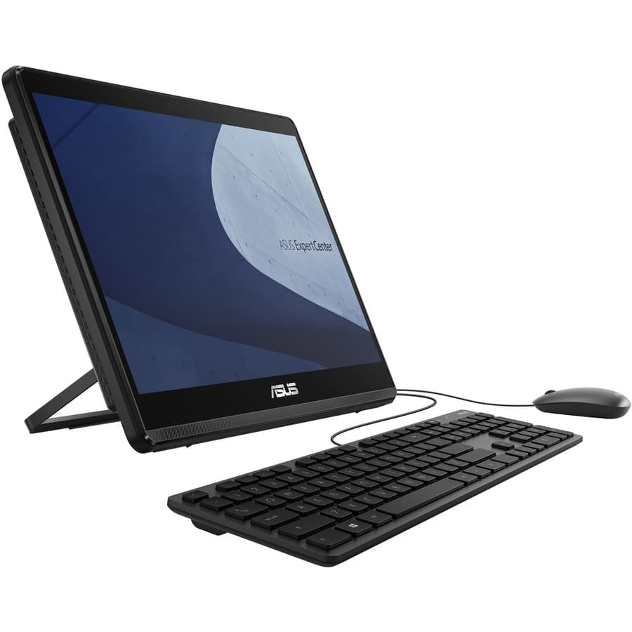 ASUS 15.6-inch all-in-one desktop with touchscreen, black finish, and compact business design
