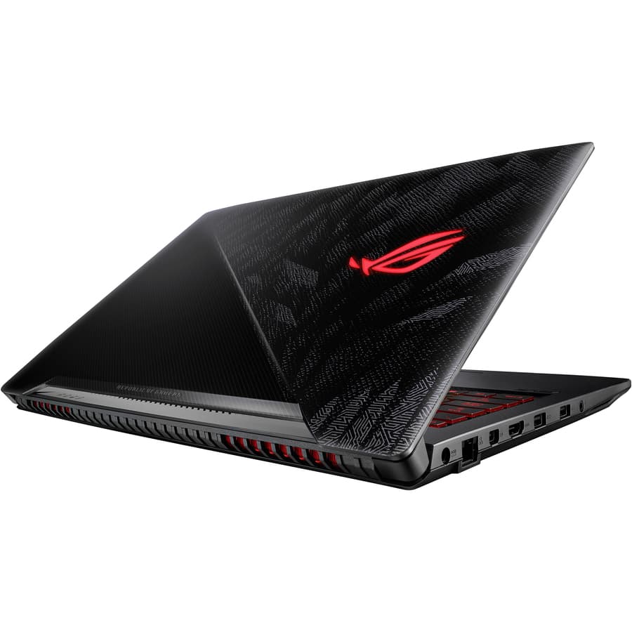 ASUS ROG STRIX gaming notebook with Intel Core i7-8750H, GTX 1050 Ti 4 GB, and 15.6-inch 120 Hz display
