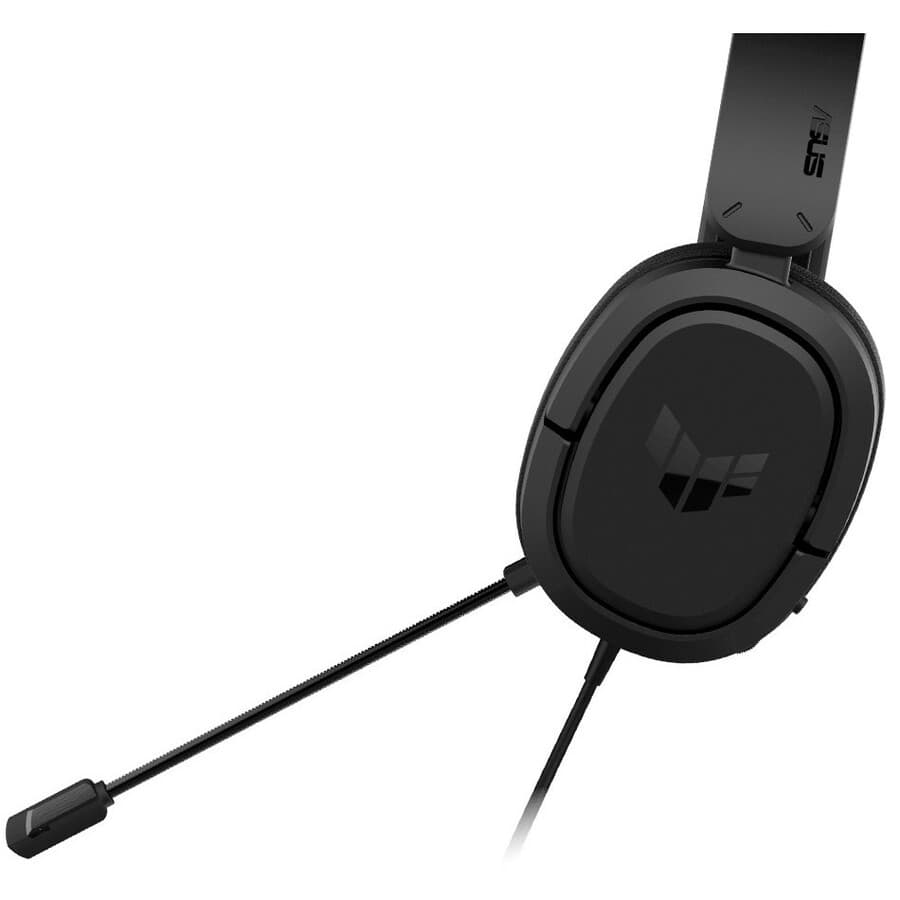 ASUS TUF Gaming H1 Wireless headset in black with over-ear cups and boom microphone