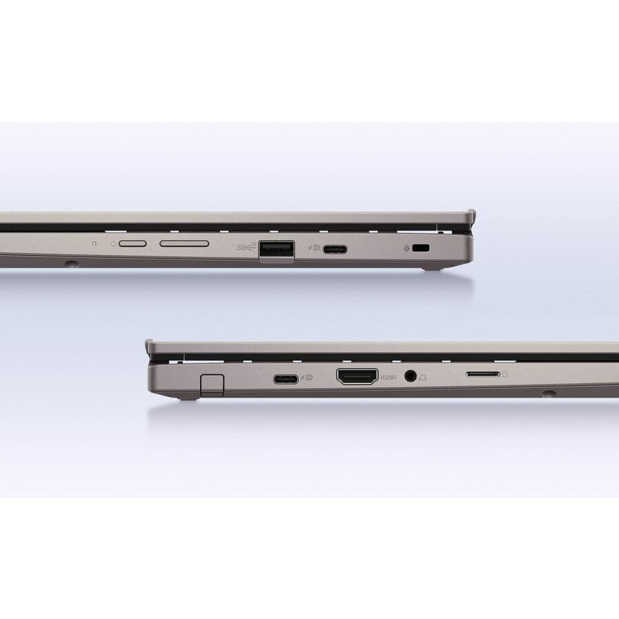 ASUS Chromebook Flip 14-inch convertible with WUXGA touchscreen, Core i3-1215U, and grey enterprise design