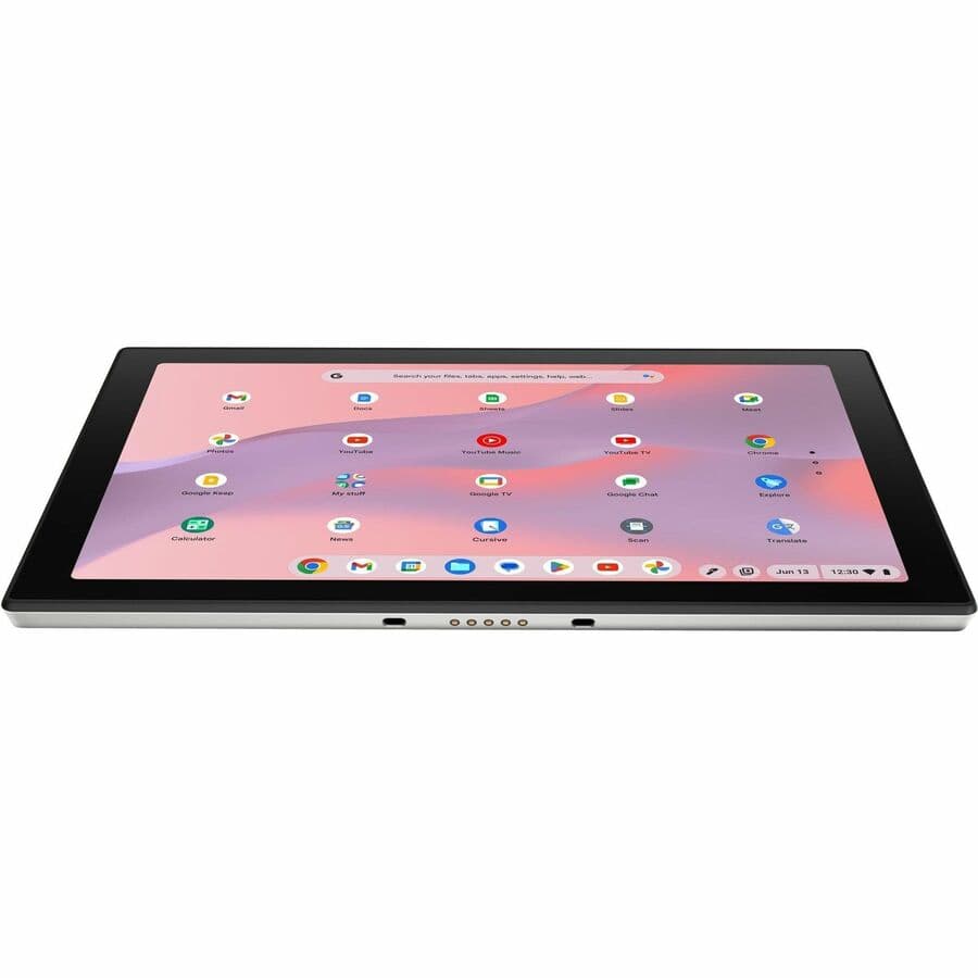 ASUS Chromebook Detachable in silver with 10.5-inch touchscreen and detachable keyboard