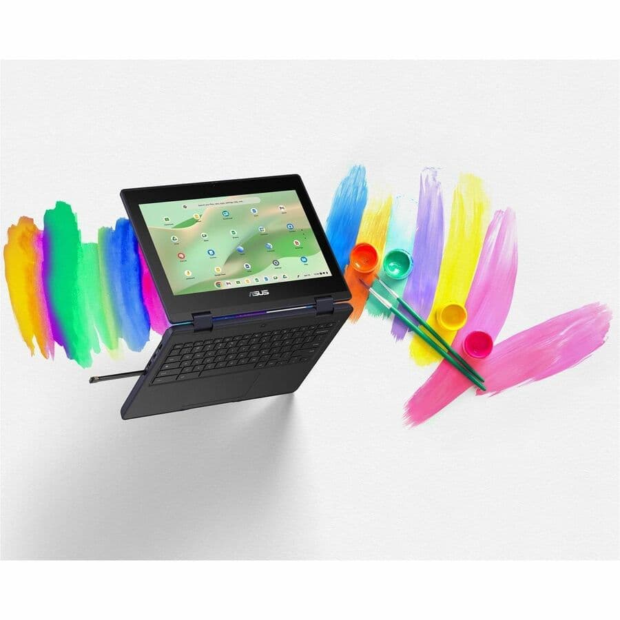 ASUS Chromebook in grey with 11.6-inch HD touch display