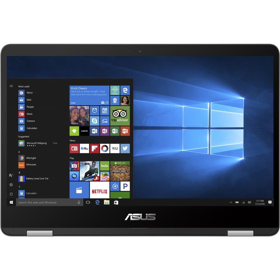 ASUS TP401CA-DHM4T 14-inch 2-in-1 laptop with Intel Core m3-7Y30 and 4 GB memory