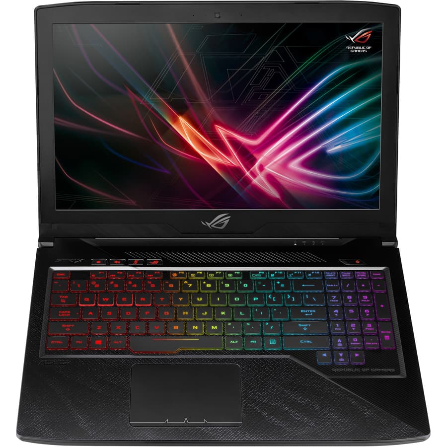 ASUS ROG STRIX gaming notebook with Intel Core i7-8750H, GTX 1050 Ti 4 GB, and 15.6-inch 120 Hz display