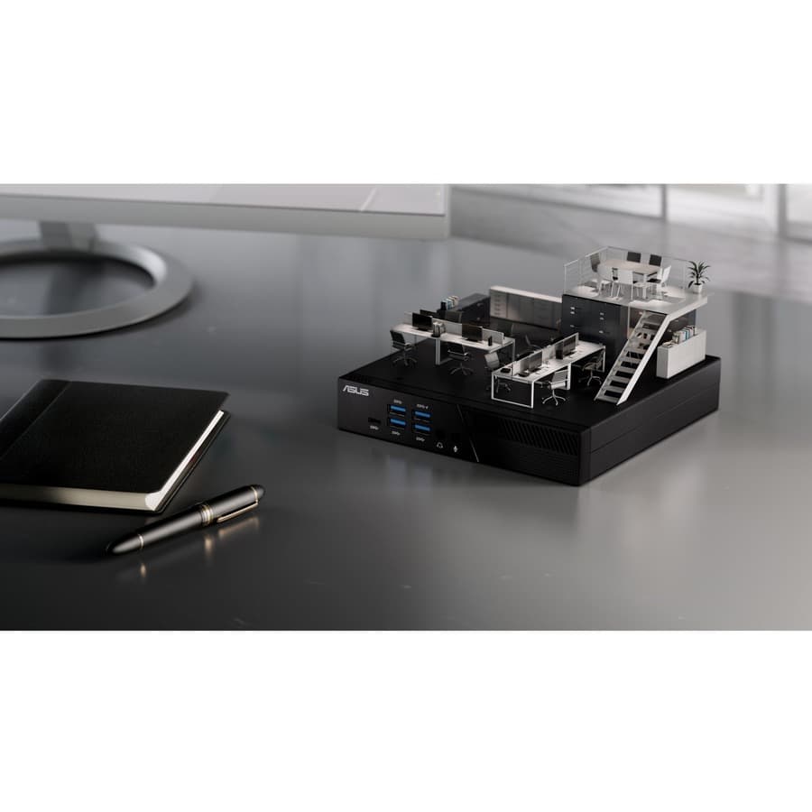 ASUS small form factor desktop with AMD Ryzen 7, 8 GB RAM, 256 GB SSD, and Windows 10 Pro