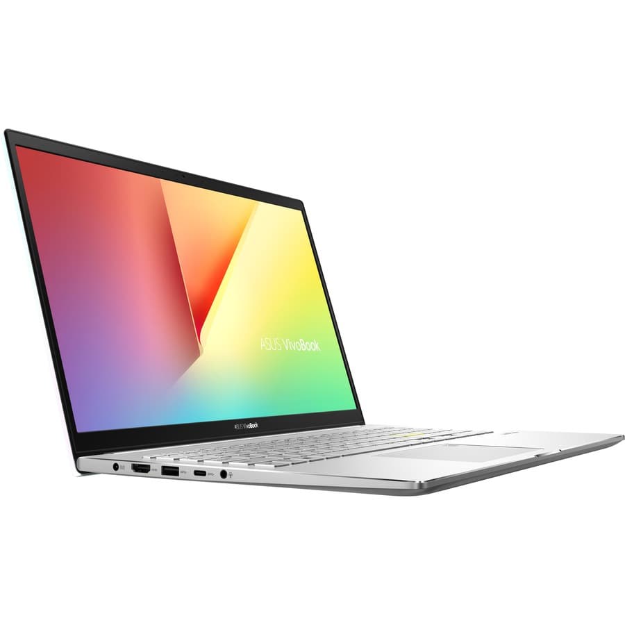White ASUS VivoBook S S533FA-DS74-WH laptop with 15.6-inch Full HD display and Intel Core i7 processor
