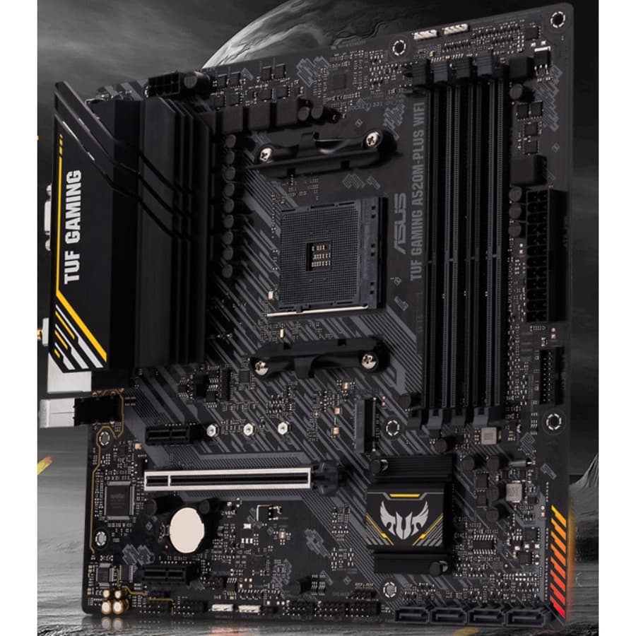 ASUS TUF GAMING A520M-PLUS WIFI MicroATX motherboard for AMD AM4 Ryzen systems
