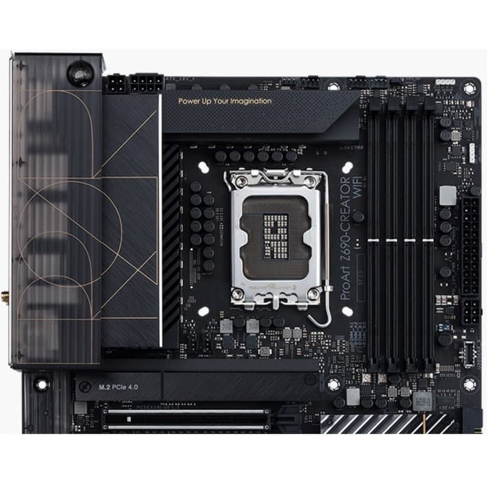 ASUS ProArt Z690-Creator WiFi ATX motherboard for Intel LGA 1700 with DDR5, dual Thunderbolt 4, and 10G LAN