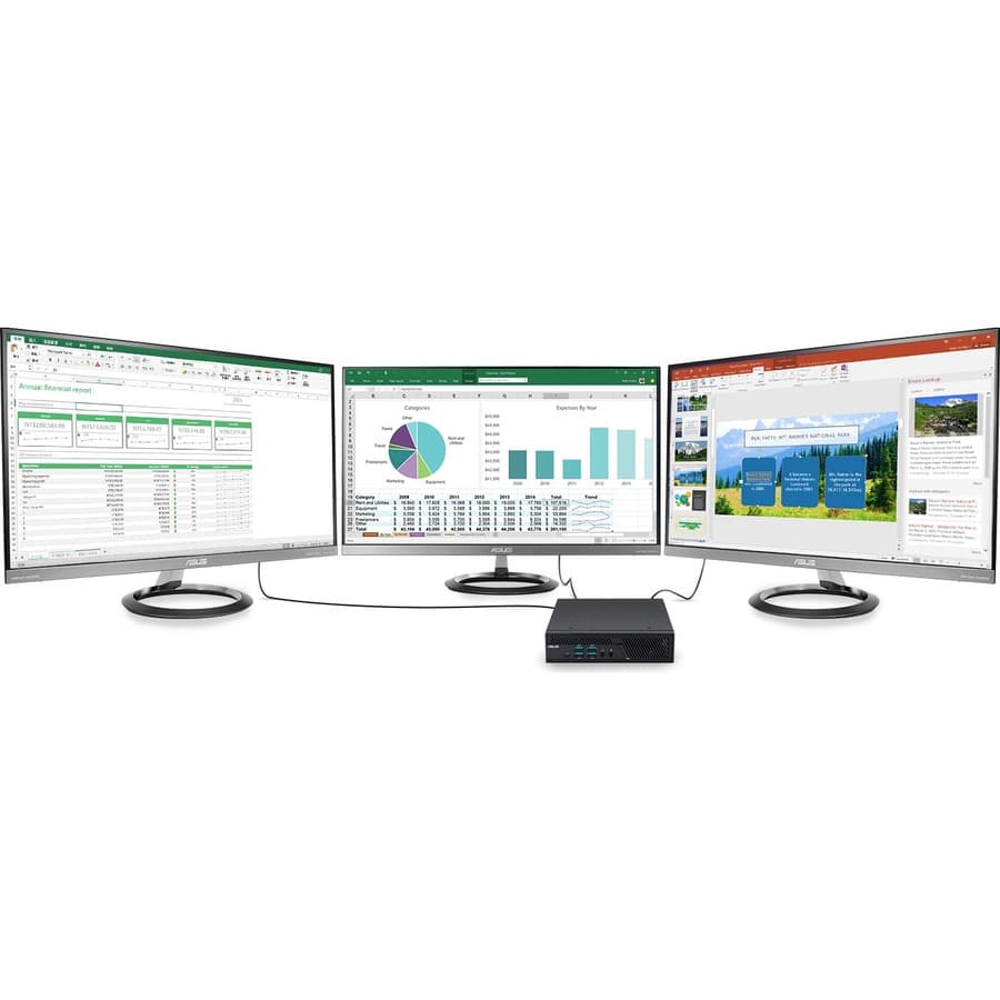 ASUS PB62-SYS585PXTH mini PC system with Intel Core i5-11400 and compact business desktop design