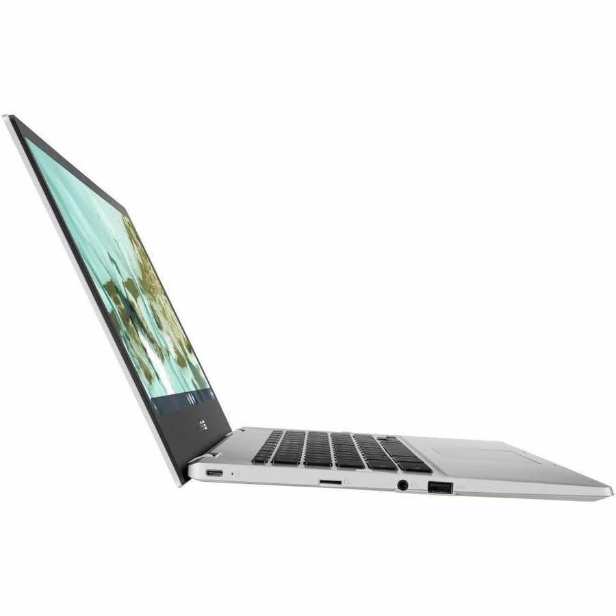 ASUS Chromebook Enterprise CX1400CKA-GE84F silver laptop with 14-inch Full HD display