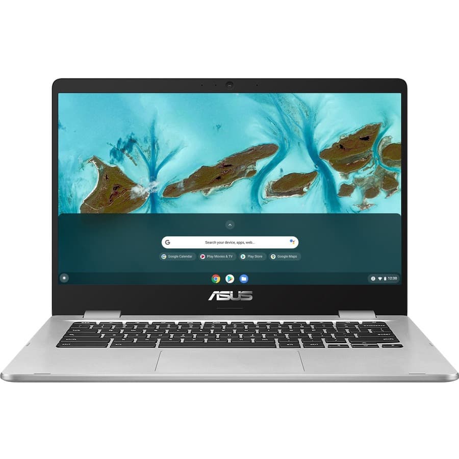 ASUS Chromebook C424MA-GE44F-P with 14-inch display, Intel Celeron 4020, 4 GB RAM, and 64 GB storage