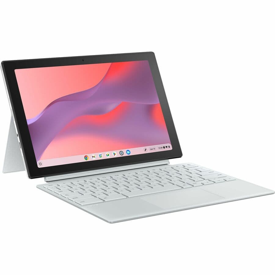 ASUS Chromebook Detachable in silver with 10.5-inch touchscreen and detachable keyboard