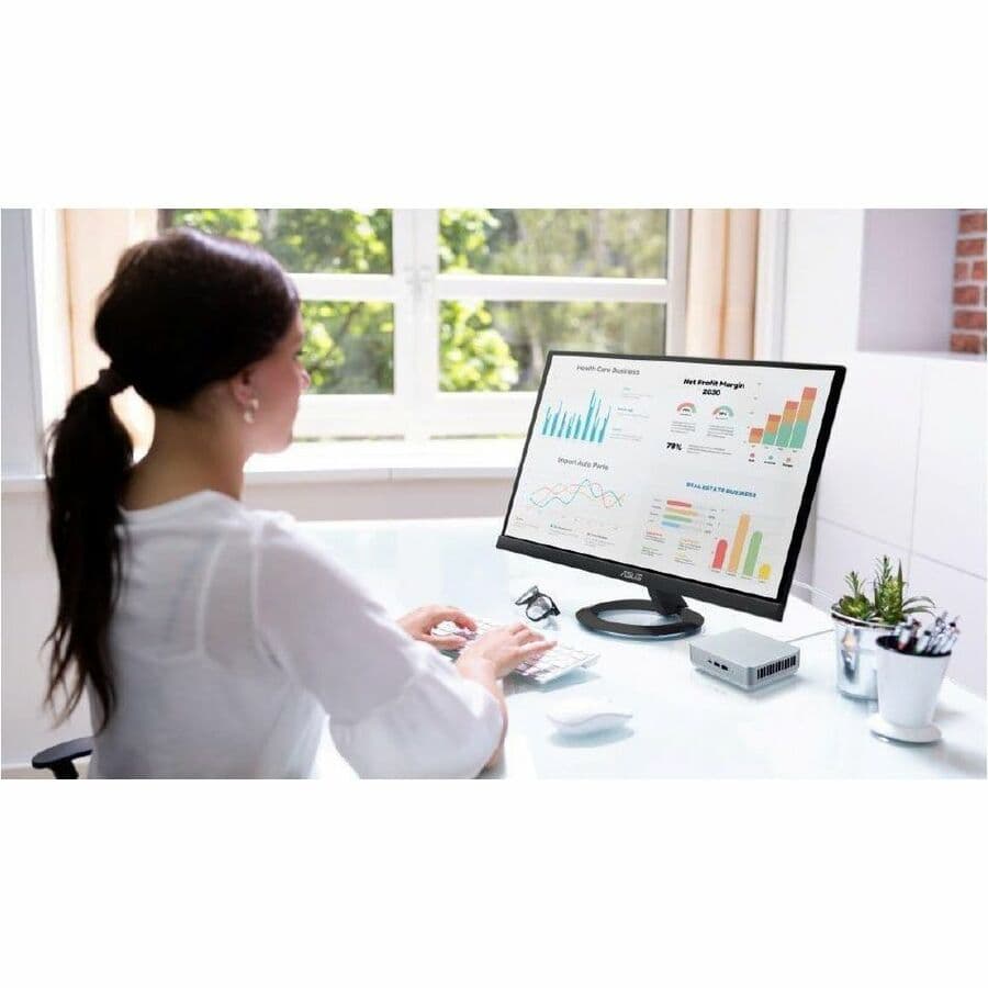 ASUS RNUC14RVSU700001I white Mini PC with Intel Arc Graphics and rear HDMI port