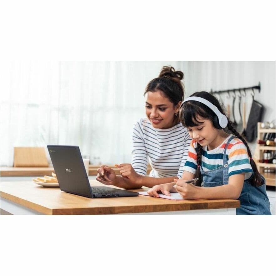 Grey ASUS Chromebook with 12.2-inch WUXGA non-touch display