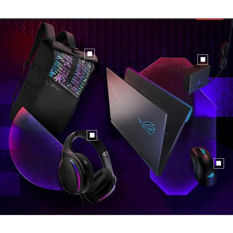 ROG Strix laptop configuration with Intel Core i9-13980HX processor and 64 GB DDR5 memory