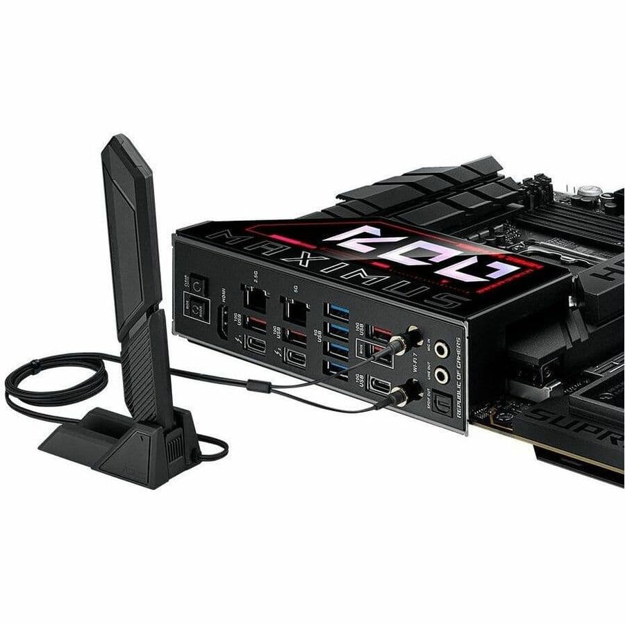 ASUS ROG MAXIMUS Z890 HERO ATX motherboard with LGA 1851, DDR5, WiFi 7, and 3 PCIe 5.0 M.2 slots