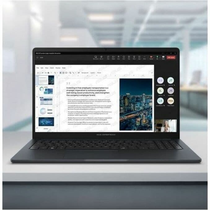 ASUS ExpertBook business laptop with 15.6-inch Full HD display, Core i7-1355U, 16 GB RAM, and 512 GB SSD