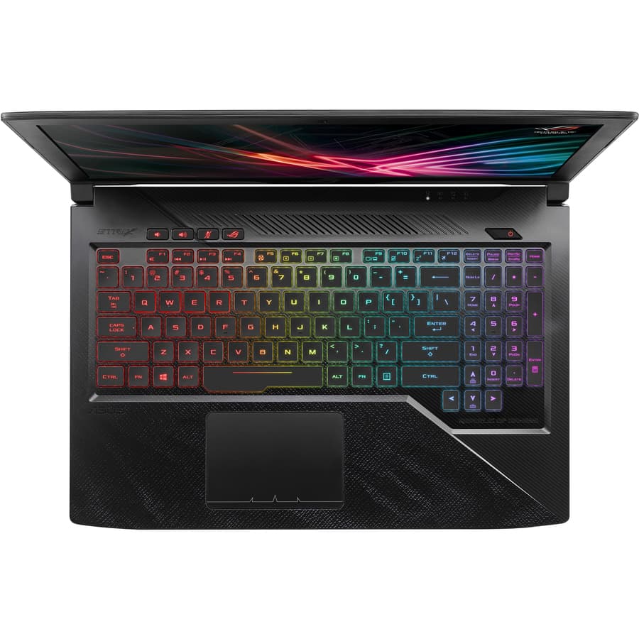 ASUS ROG STRIX gaming notebook with Intel Core i7-8750H, GTX 1050 Ti 4 GB, and 15.6-inch 120 Hz display