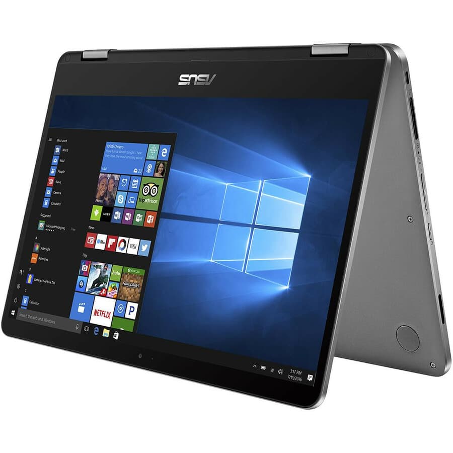 ASUS VivoBook Flip TP401MA-YS02 14-inch convertible touchscreen laptop in tablet mode