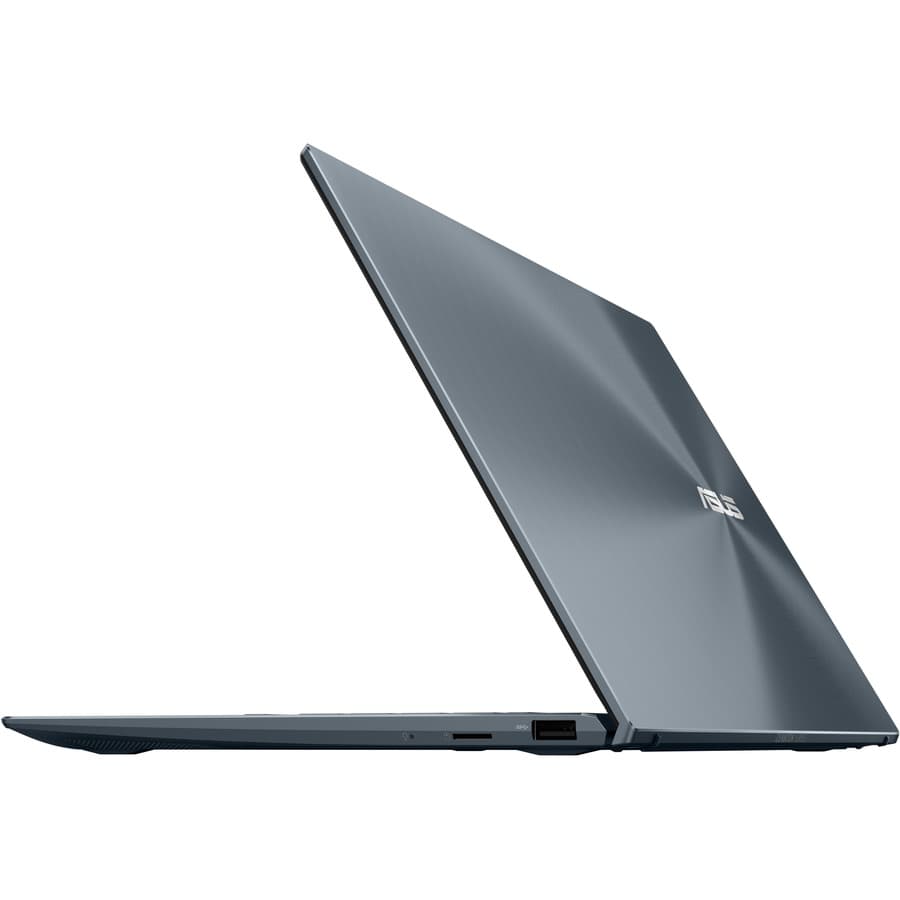 ASUS Zenbook 13 OLED ultra slim notebook with 13.3-inch display and silver chassis