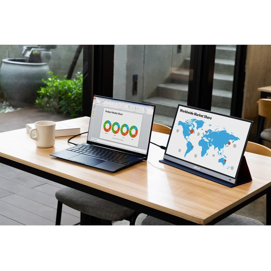 ASUS MQ16AH 15.6-inch portable OLED monitor with high-contrast color-accurate display