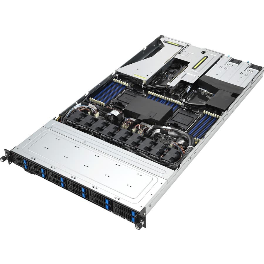 ASUS RS700-E11-RS12U-16W10G 2U rack-mount server chassis with 24-bay layout