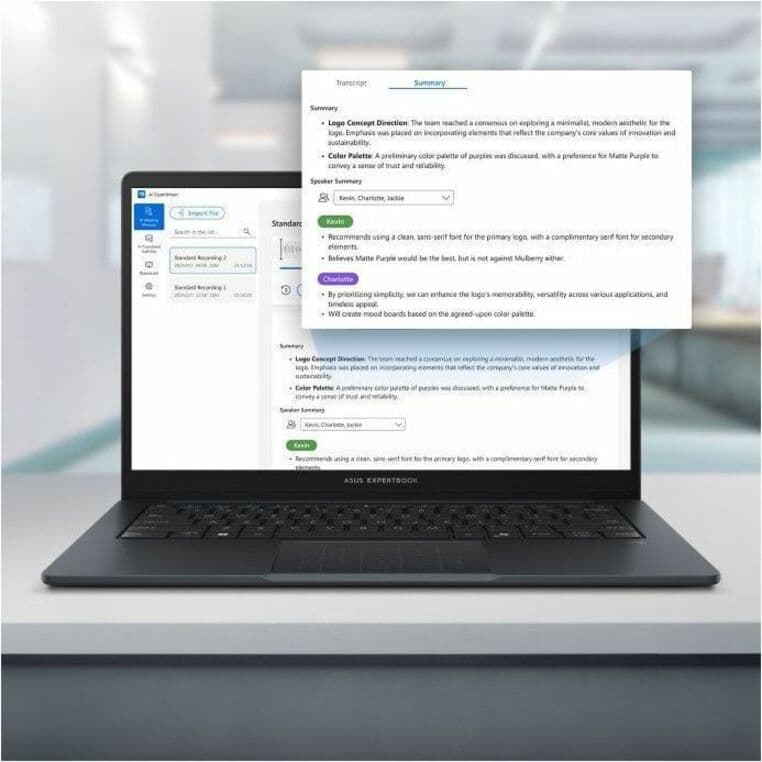 ASUS ExpertBook 14 business laptop with Core i7-1355U, 16 GB RAM, 512 GB SSD, and Full HD display
