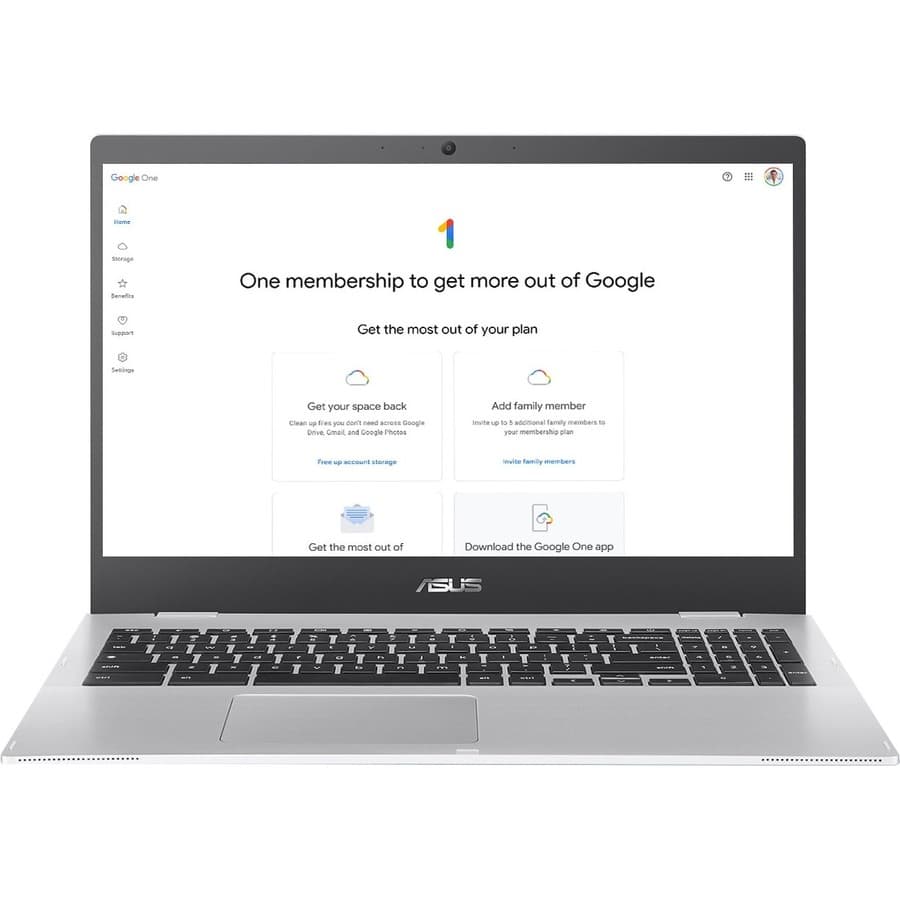 ASUS Chromebook CX1500CKA-SS48F grey laptop with 15.6-inch Full HD non-touch display