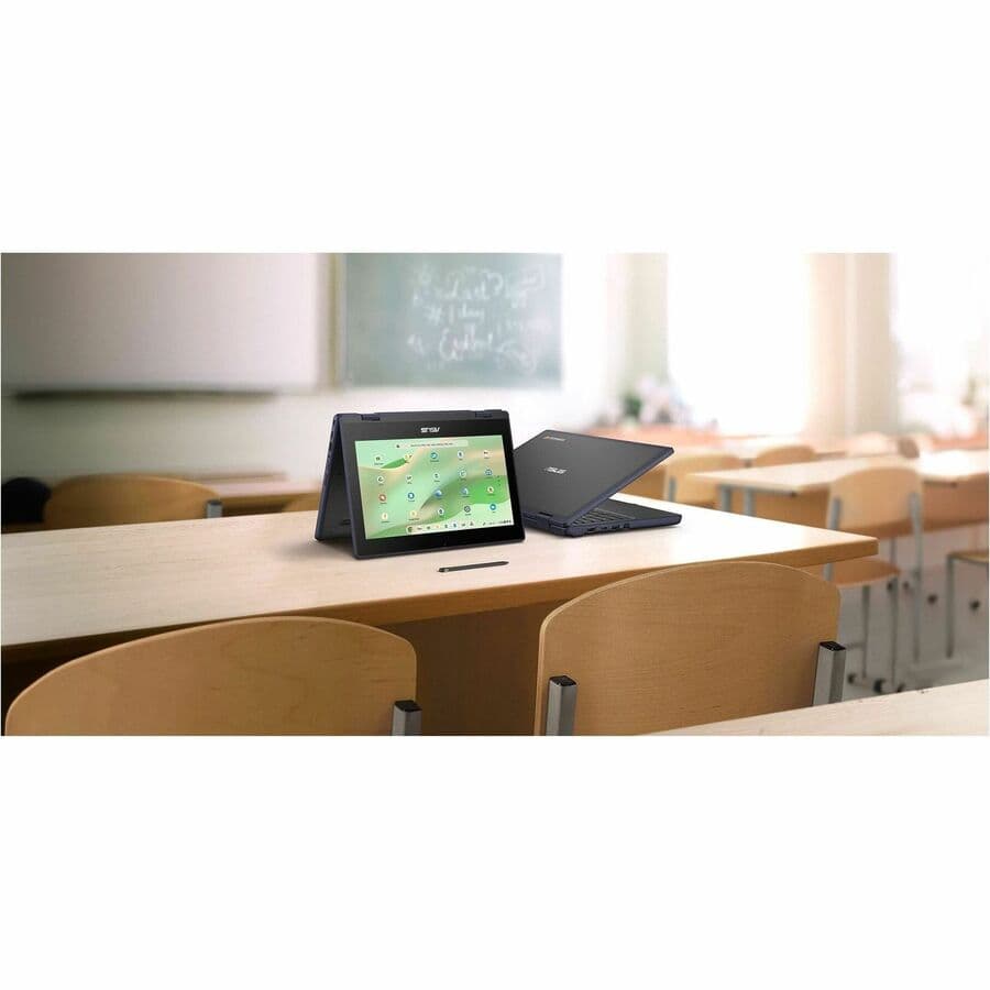 ASUS Chromebook with 11.6-inch HD touchscreen, Intel N150, and grey finish