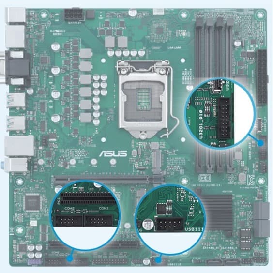 ASUS Pro A520M-C II/CSM Micro-ATX motherboard for AMD AM4 business desktops