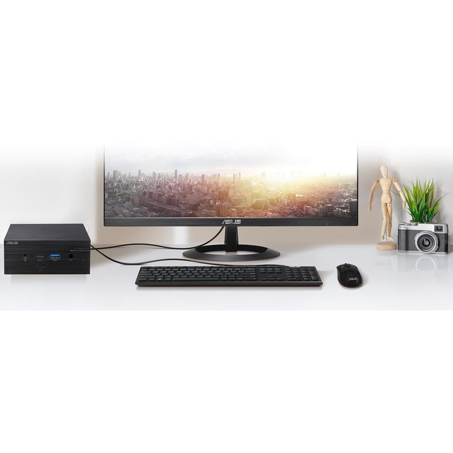 ASUS PN50 mini PC in black with AMD Ryzen 3 4300U processor for compact business deployments