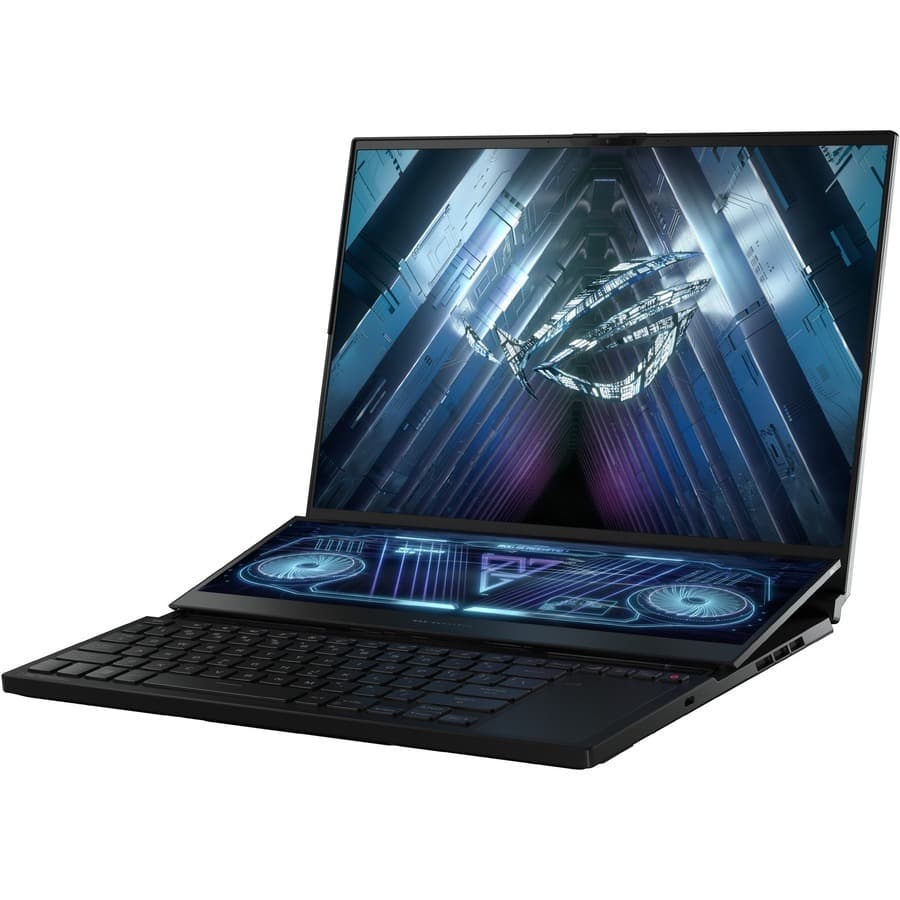 ASUS Zephyrus Duo 16 laptop with AMD Ryzen 9 7945HX dual-screen design