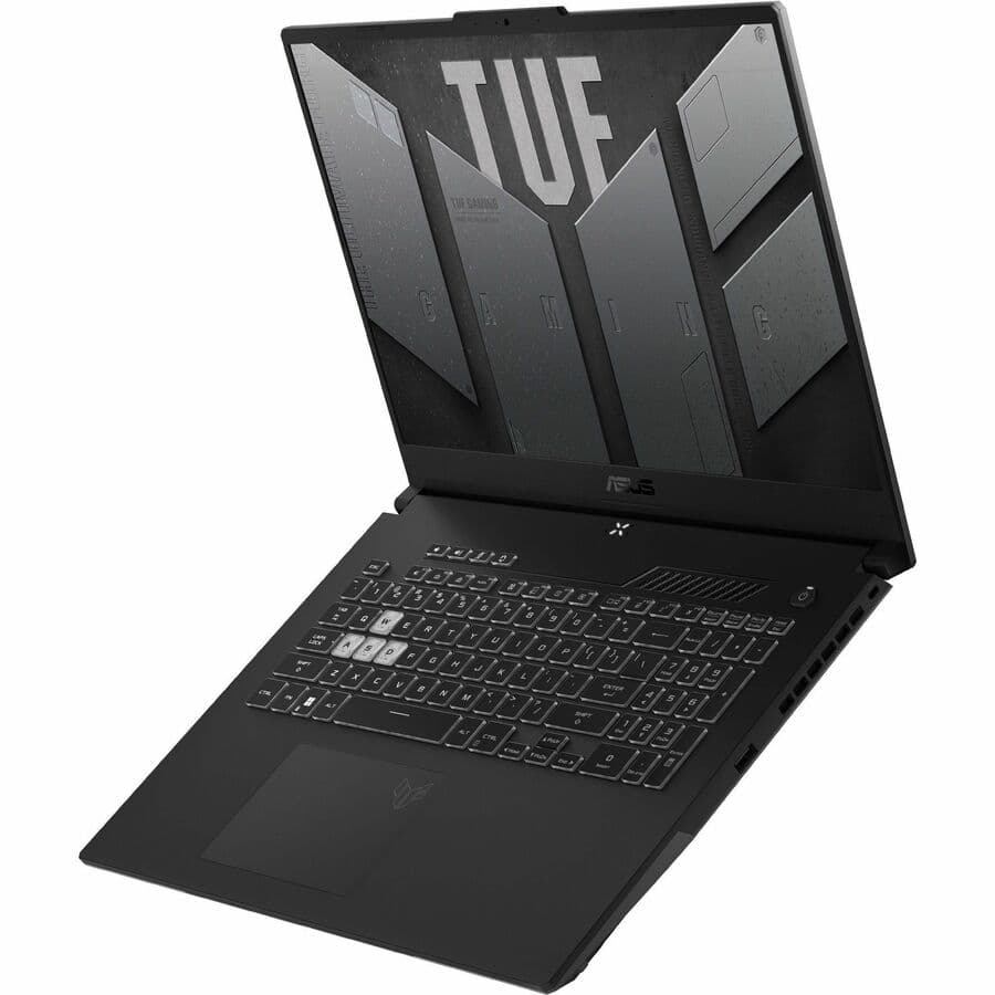 ASUS TUF Gaming A17 FA707NV-RS74 gaming laptop in Mecha Black with 17.3-inch display