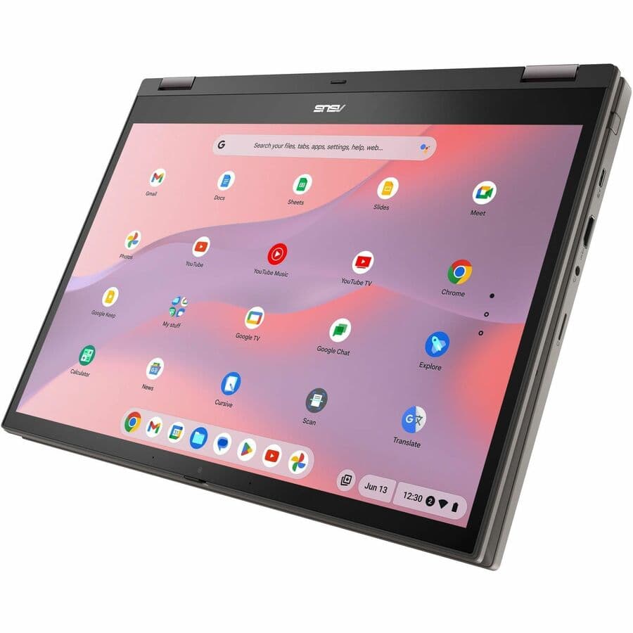 ASUS Chromebook Flip CX3401FBA-YZ388T-S grey convertible laptop with 14-inch WUXGA touchscreen